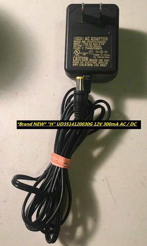 *Brand NEW* "H" UD3514120030G 12V 300mA AC / DC Power Supply